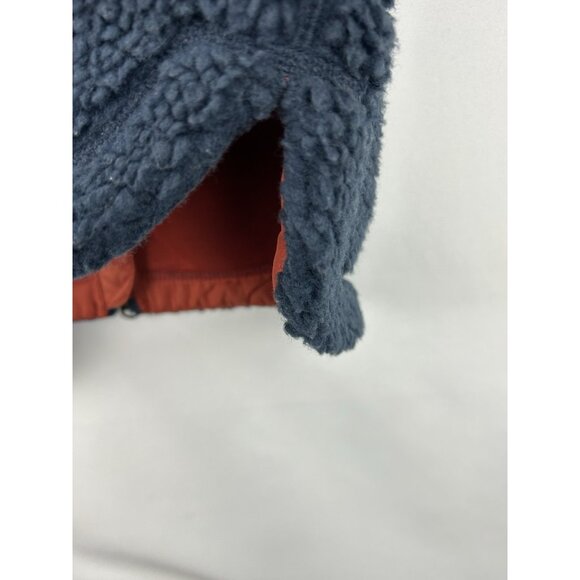 LL Bean Mountain Pile Fleece Hoodie Women SmallBlue Long Jacket Full Zip Sherpa - Picture 11 of 17